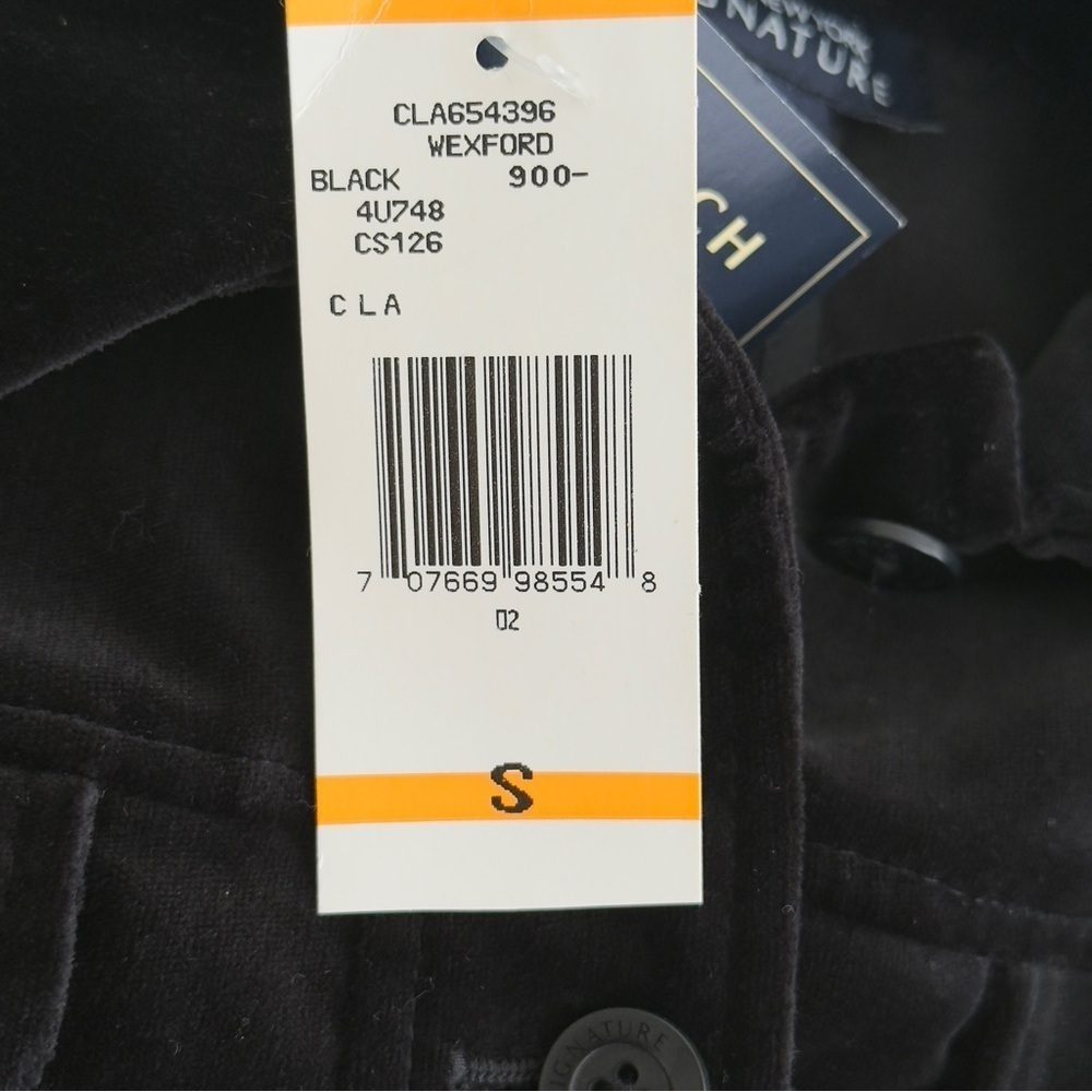 NWT Jones New York Signature
Black Velvet Stretch Jacket - Picture 9 of 10